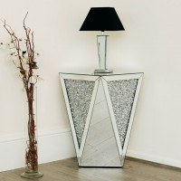 hotsale living room furniture Crushed Diamond mirrored side tables