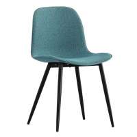 Dining Chairs Elegant Fibre Chair Upholstered Chairs Pp Cafe Blue Velvet Upholstered Nordic Wood Wishbone Low Price Metal Cover