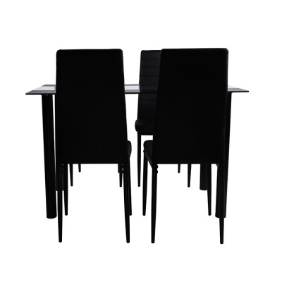 Modern dining table and  6 chairs Home Furniture Dinning Table and Chairs Kitchen Dining Room Table Set with Iron Legs