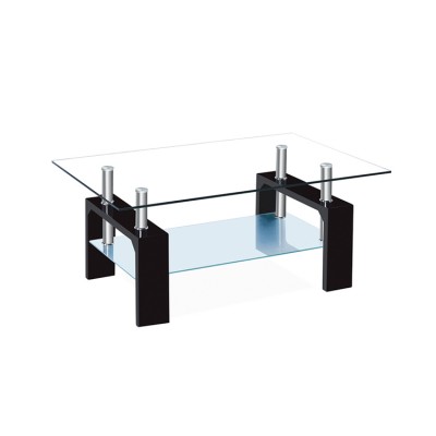 2020 Hot Sale Cheap High Quality China Furniture living room Glass table with metal legs modern coffee table set