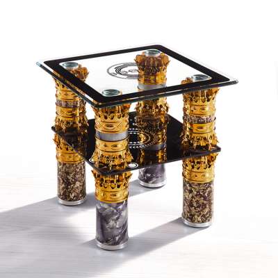 Square Glass Side Table/ Modern Design Coffee Table/ Glass Small Table