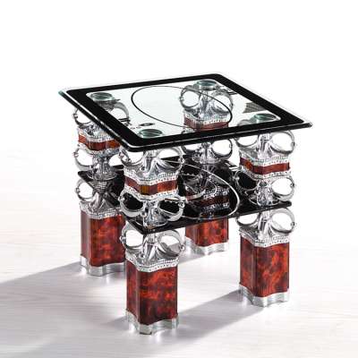 Hot Sale Africa Home Furniture Glass Design Side Dinning Coffee Tea Table