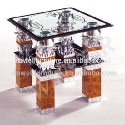 Corner Glass Side waterproof Coffee Table Design WS6235S